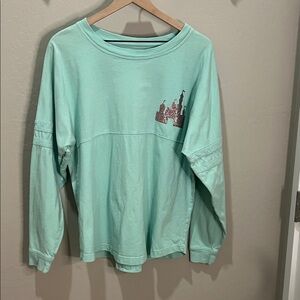 Disneyland Spirit Jersey Light Green Mint Parks Disney Shirt Long Sleeve Top